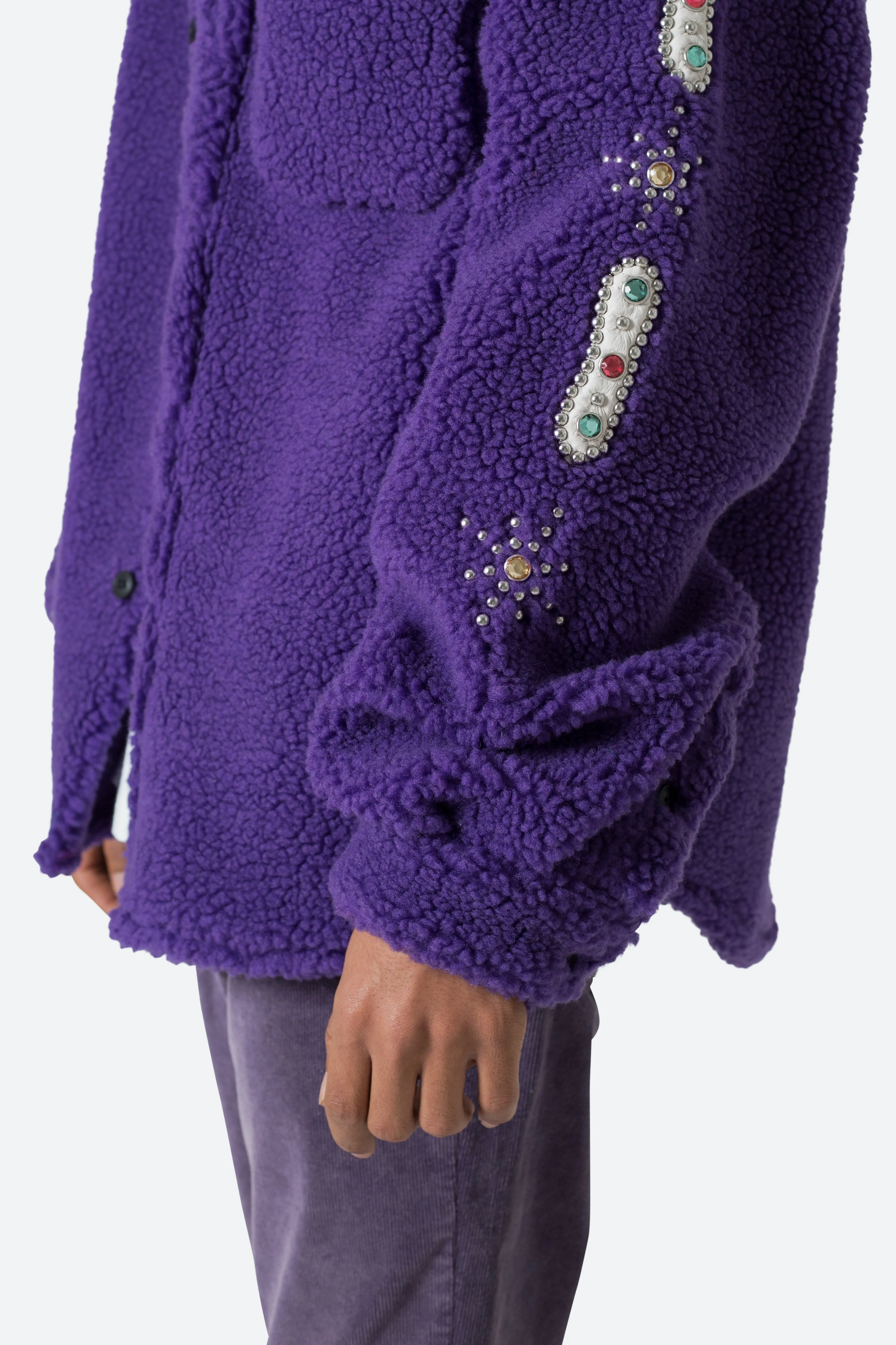 Jewel Sherpa Jacket - Purple