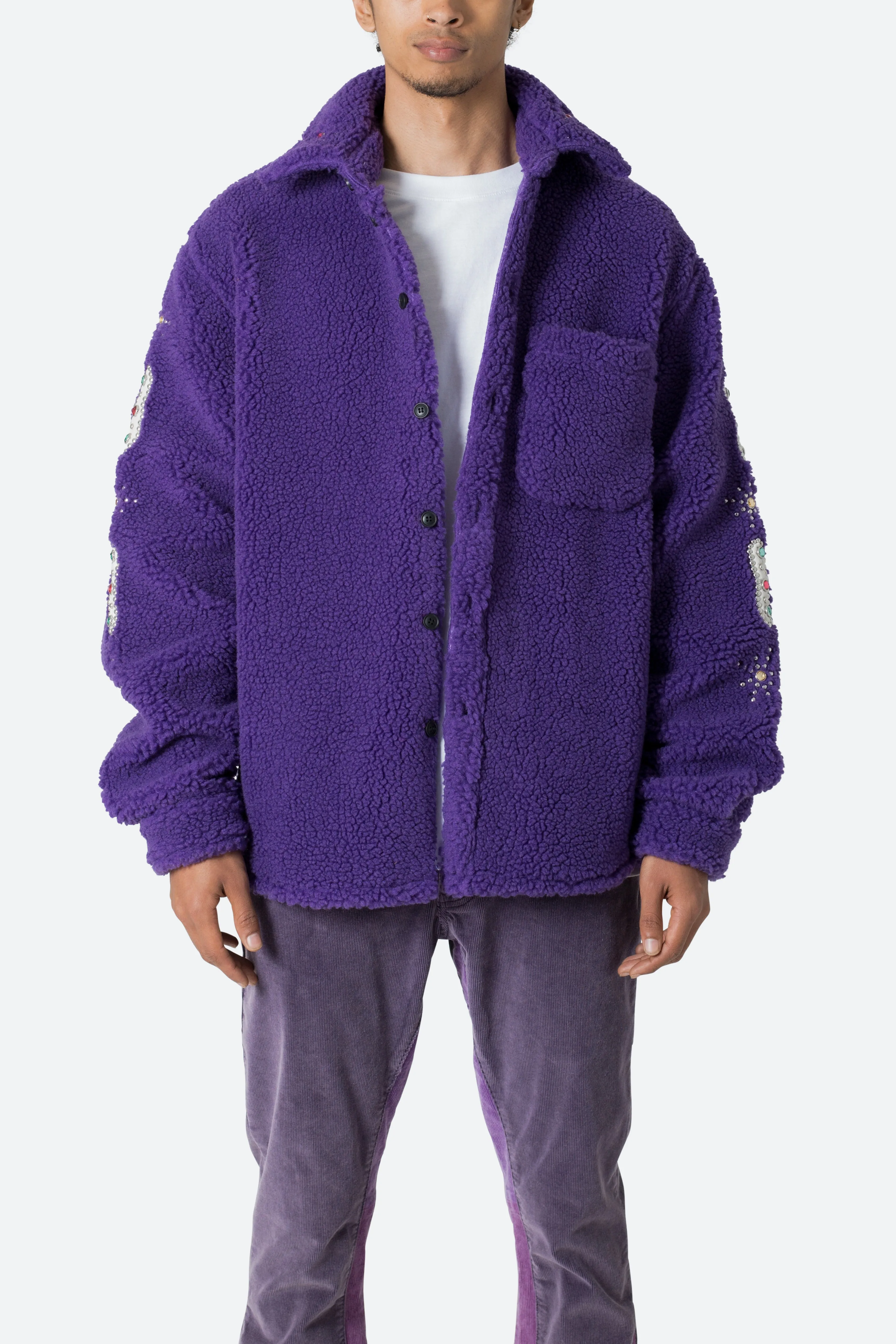 Jewel Sherpa Jacket - Purple