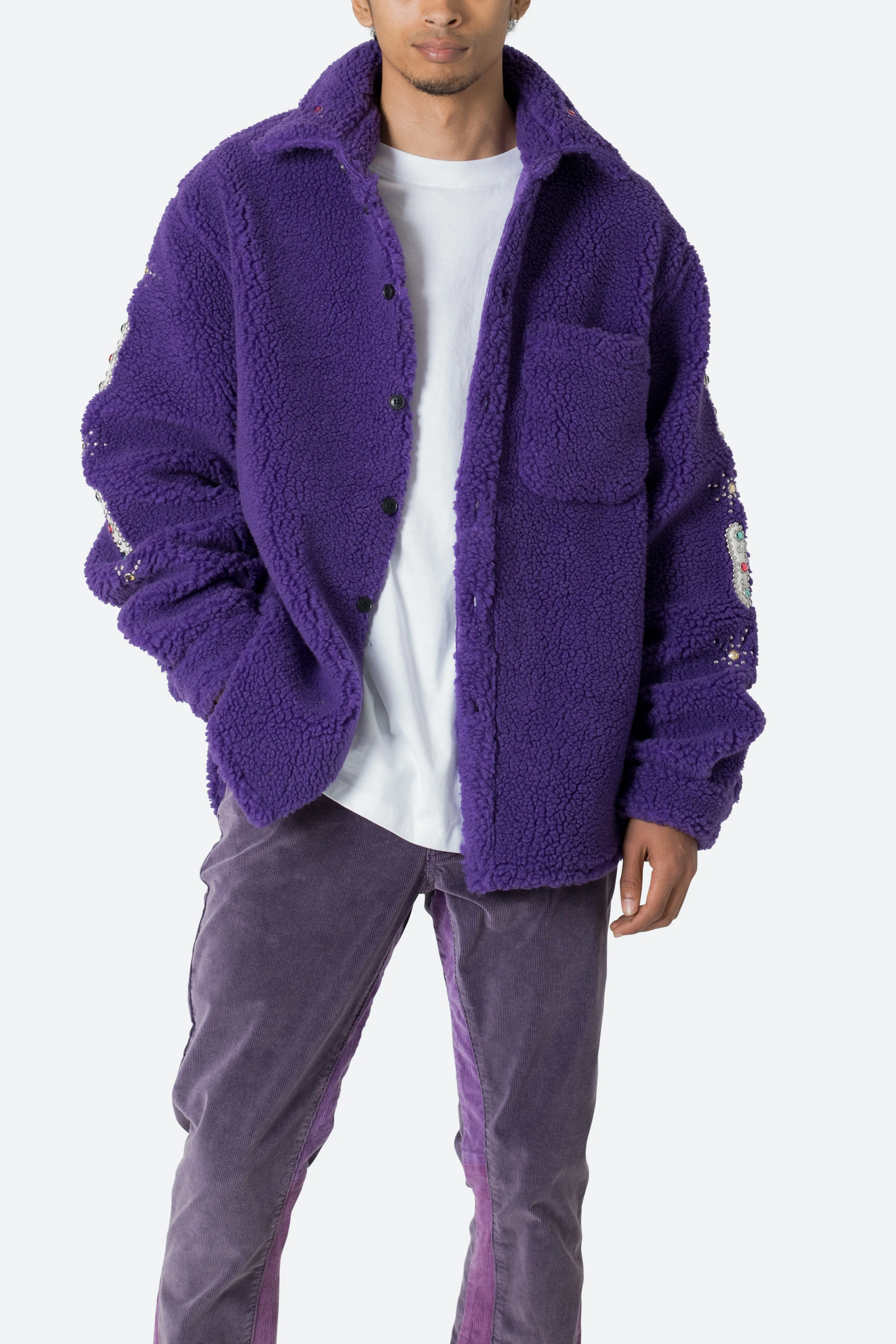 Jewel Sherpa Jacket - Purple