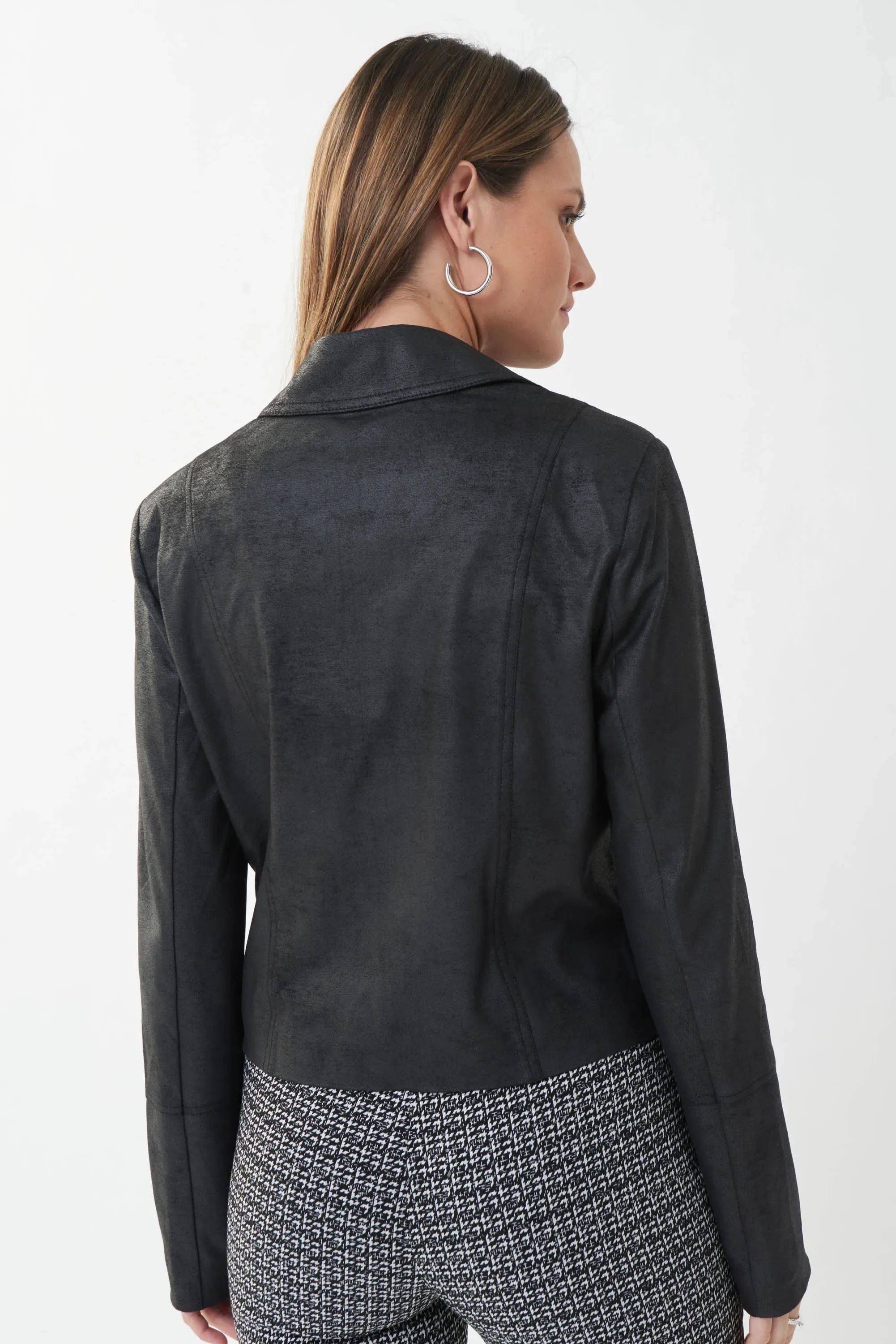 Joseph Ribkoff  Studded Long Sleeve Moto Jacket