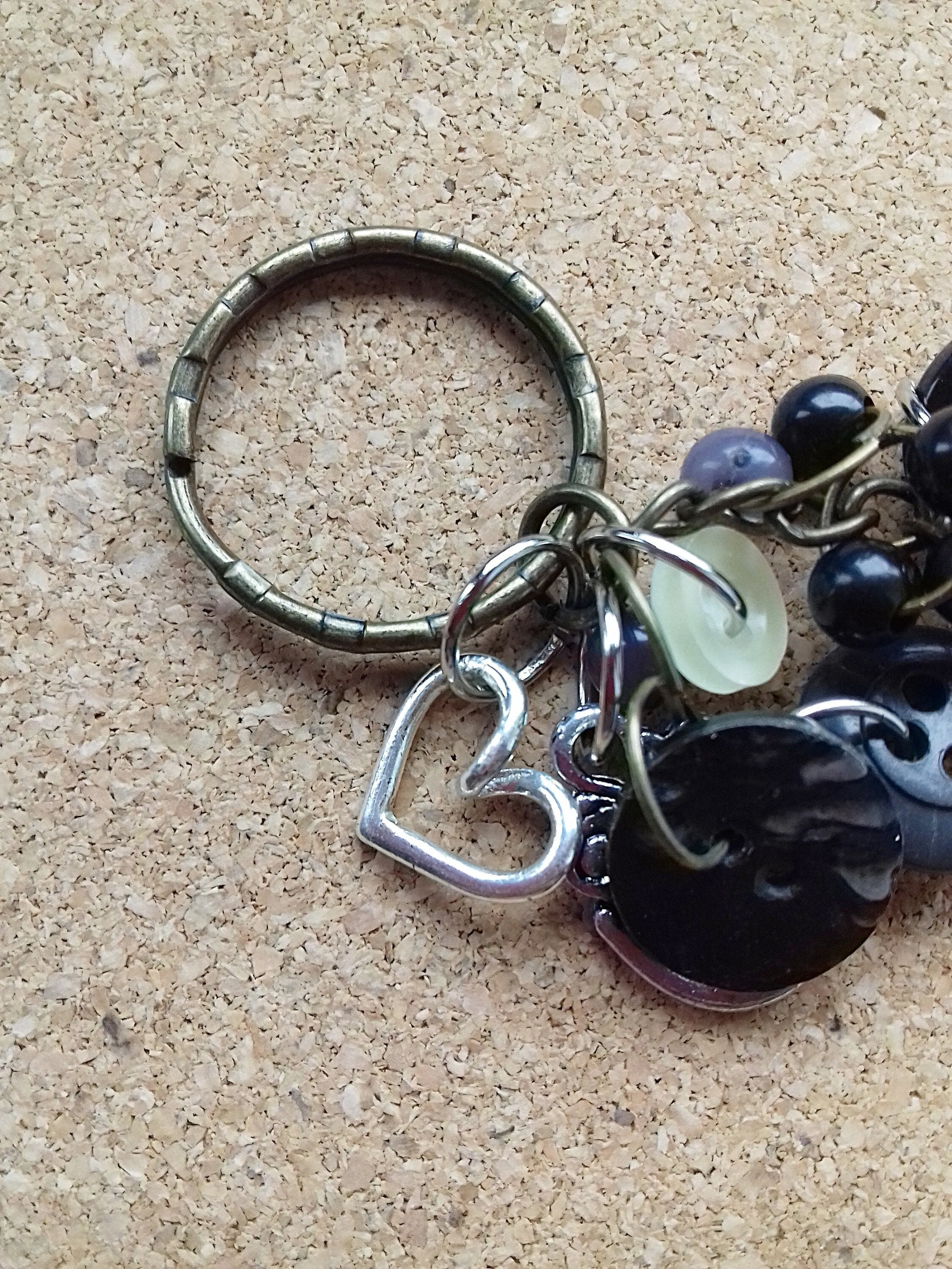 Keychain Gothic Buttons Bag Charm