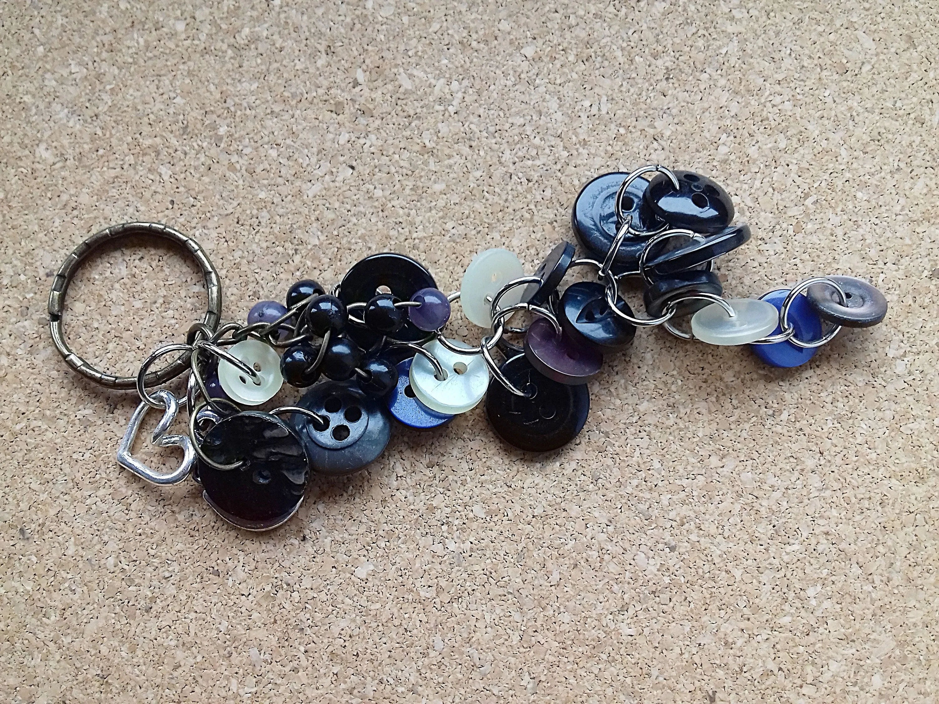 Keychain Gothic Buttons Bag Charm