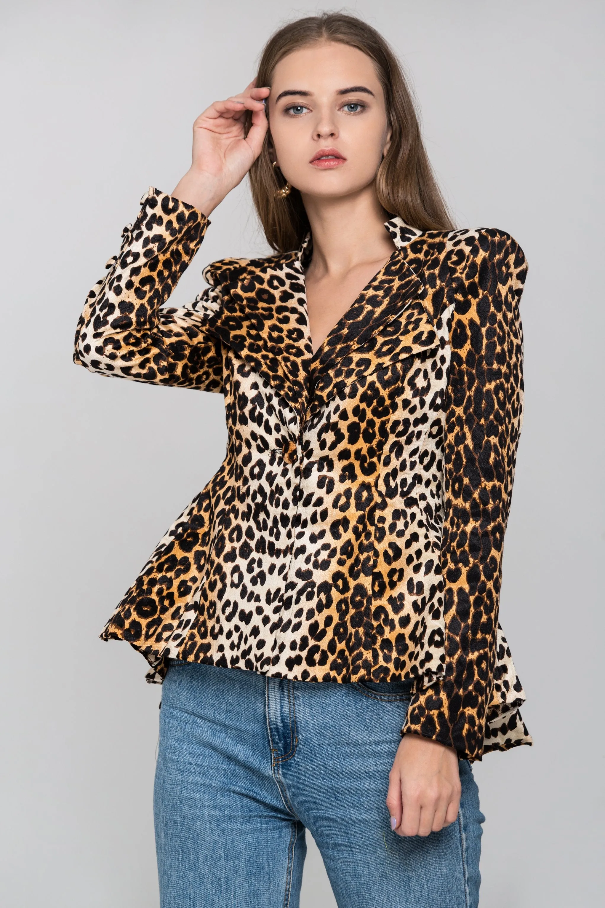 Leopard Print Blazer