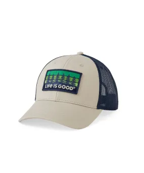 Life is Good  Tree Patch Hard Mesh Back Cap - Bone