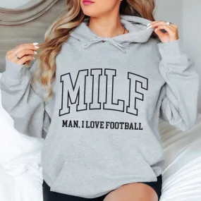 Man I Love Football • Gray Hoodie