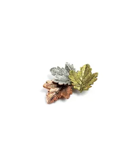 Maple Leaf Trio Brooch