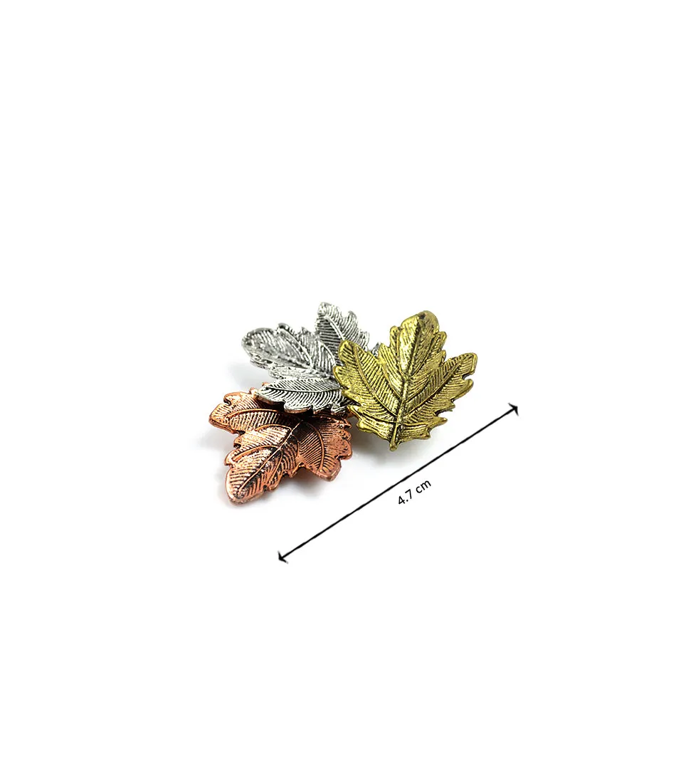 Maple Leaf Trio Brooch