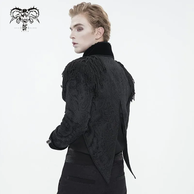 Men's Gothic Tassels Swallow-tailed Jacket