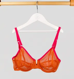 Mesh plunge bra [Mandarin]