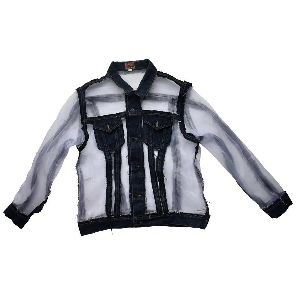 Negative Space Oversized White Semi-Transparent Jacket