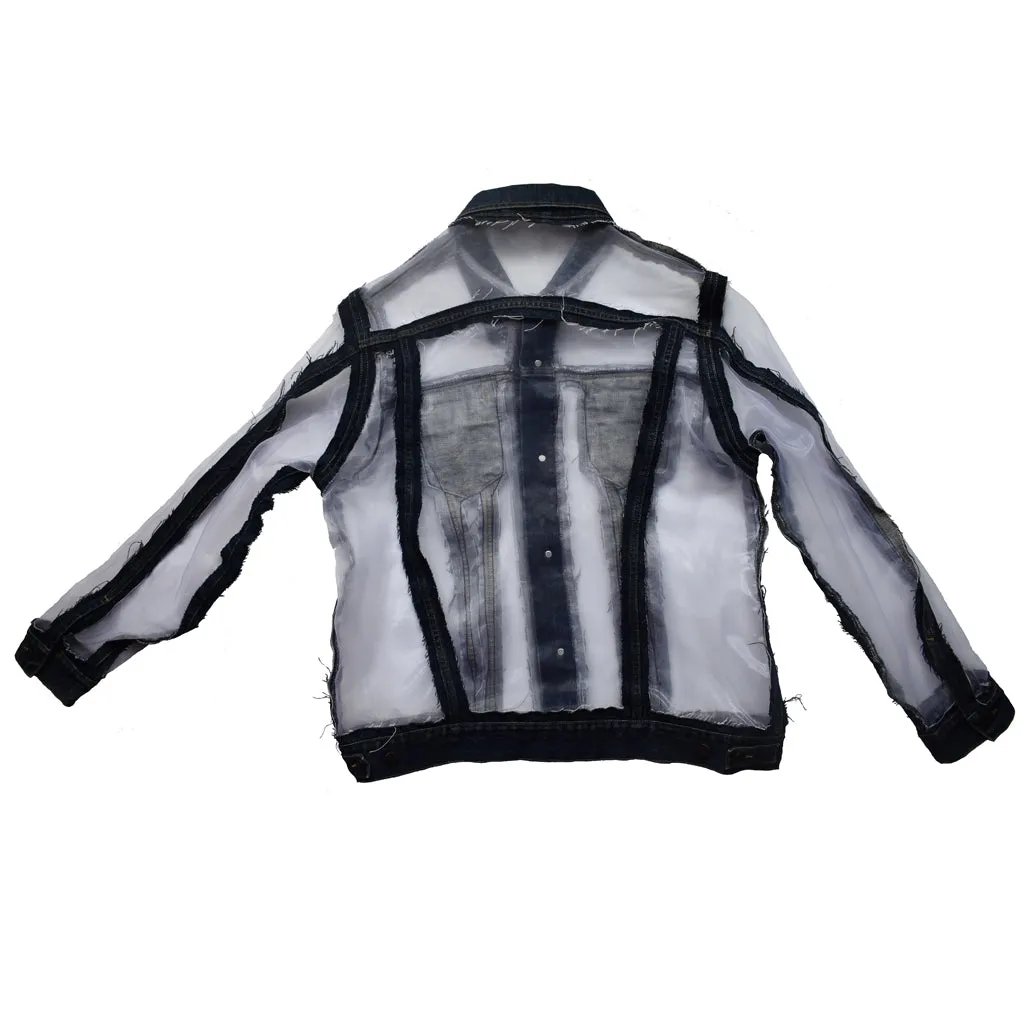 Negative Space Oversized White Semi-Transparent Jacket