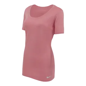 Nike Women's Dry Legend Scoop Veneer T-Shirt Pink L