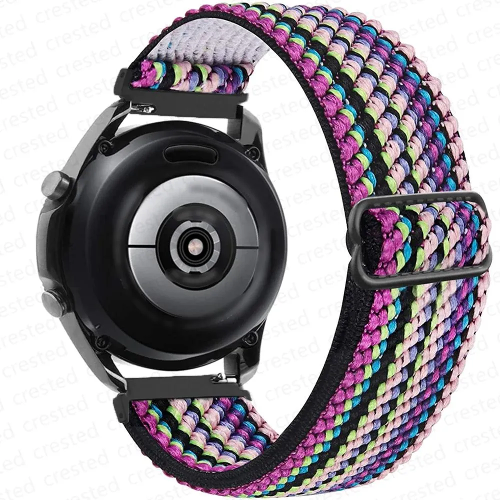 Nylon Adjustable Elastic watchband bracelet For Samsung Galaxy Huawei Amazfit Watch.