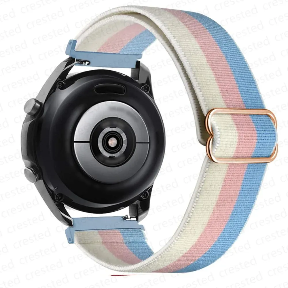 Nylon Adjustable Elastic watchband bracelet For Samsung Galaxy Huawei Amazfit Watch.