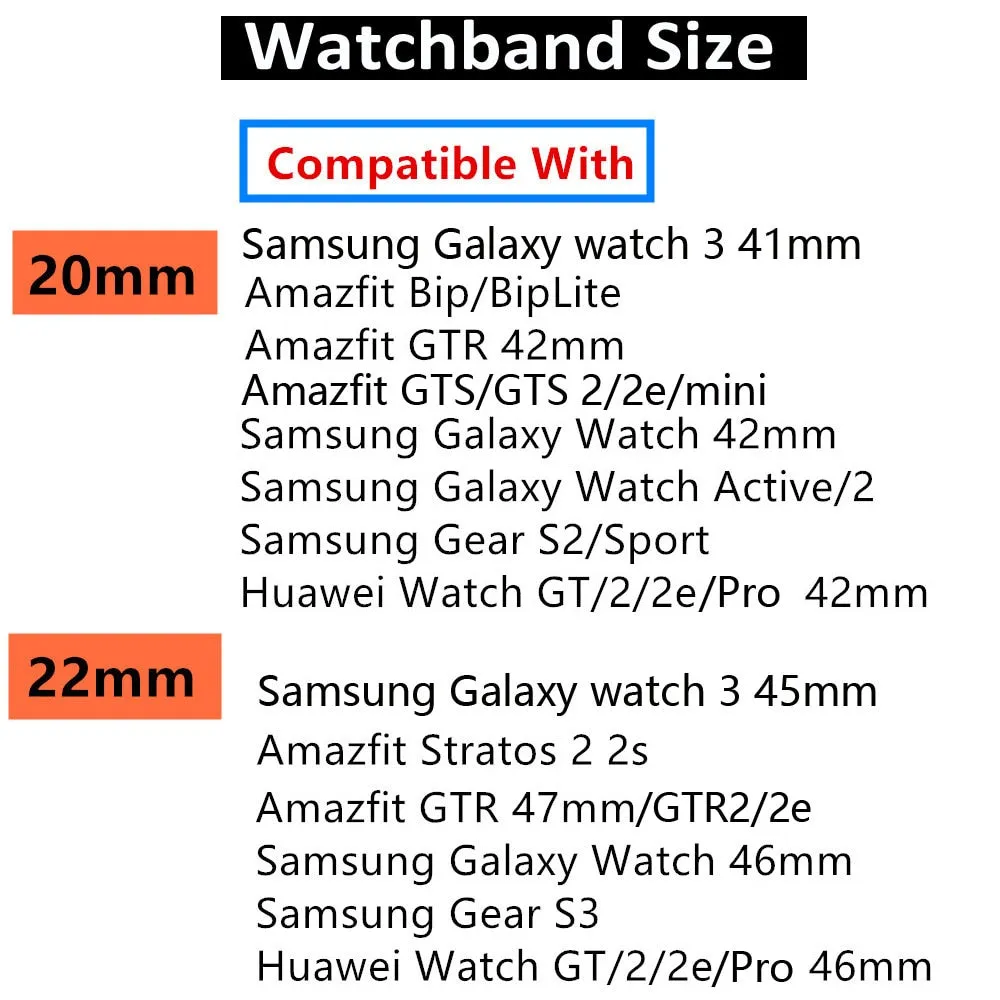 Nylon Adjustable Elastic watchband bracelet For Samsung Galaxy Huawei Amazfit Watch.