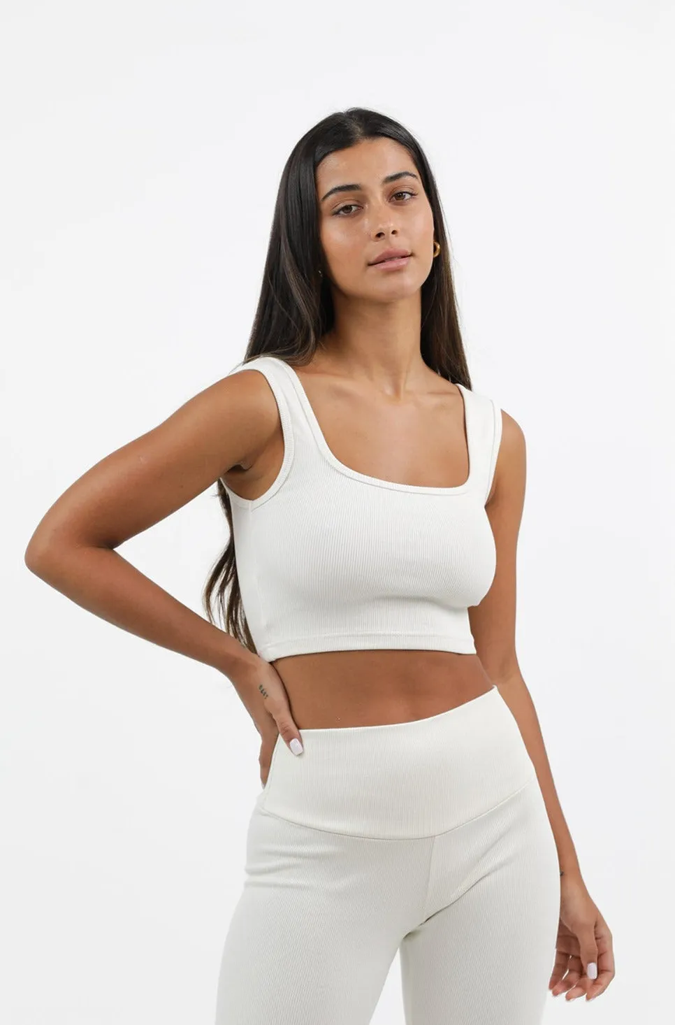 Organic Cotton & Bamboo Ribbed Strap Top