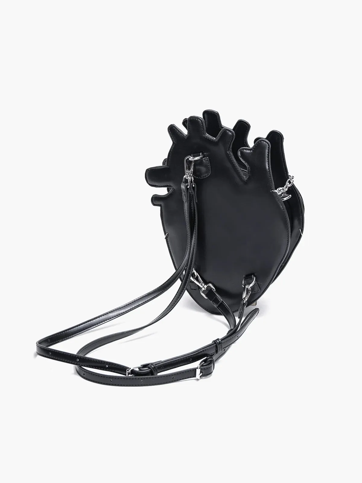 Original Dark Binding Chain Heart Punk Gothic Style Metal Sexy Shoulder Bag