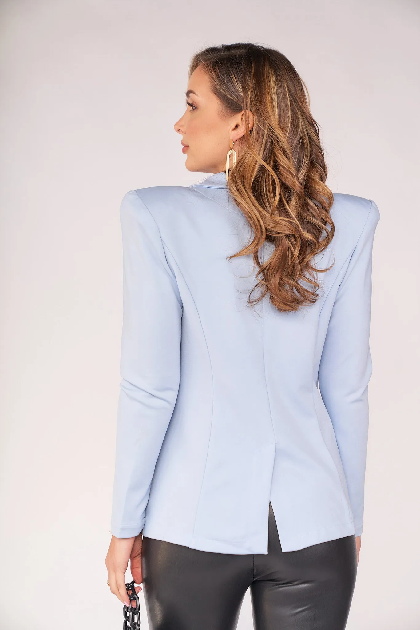 Padded Shoulder Blazer