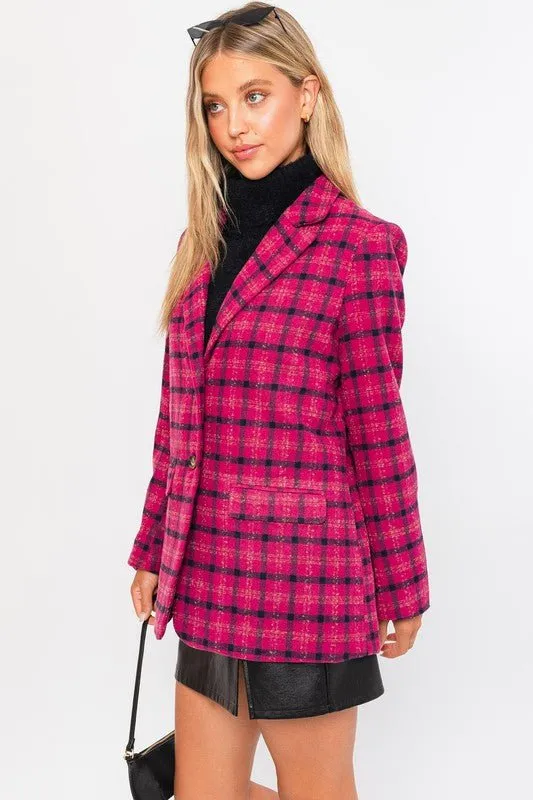 Pink Blazer Coat