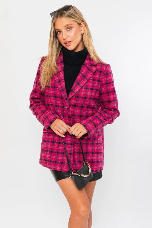 Pink Blazer Coat