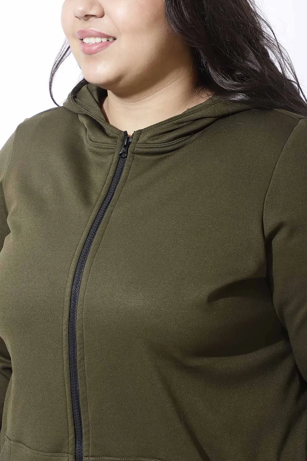 Plus Size Olive Jacket Dress