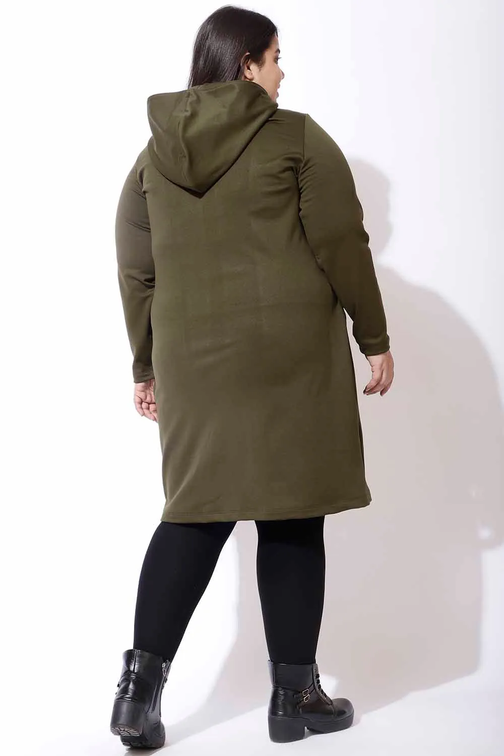 Plus Size Olive Jacket Dress