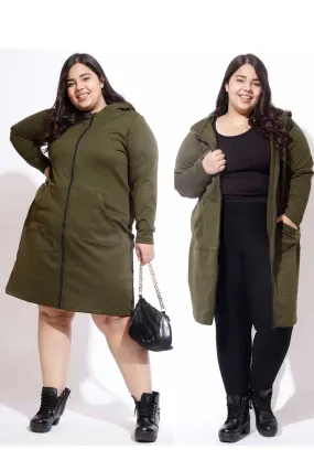 Plus Size Olive Jacket Dress