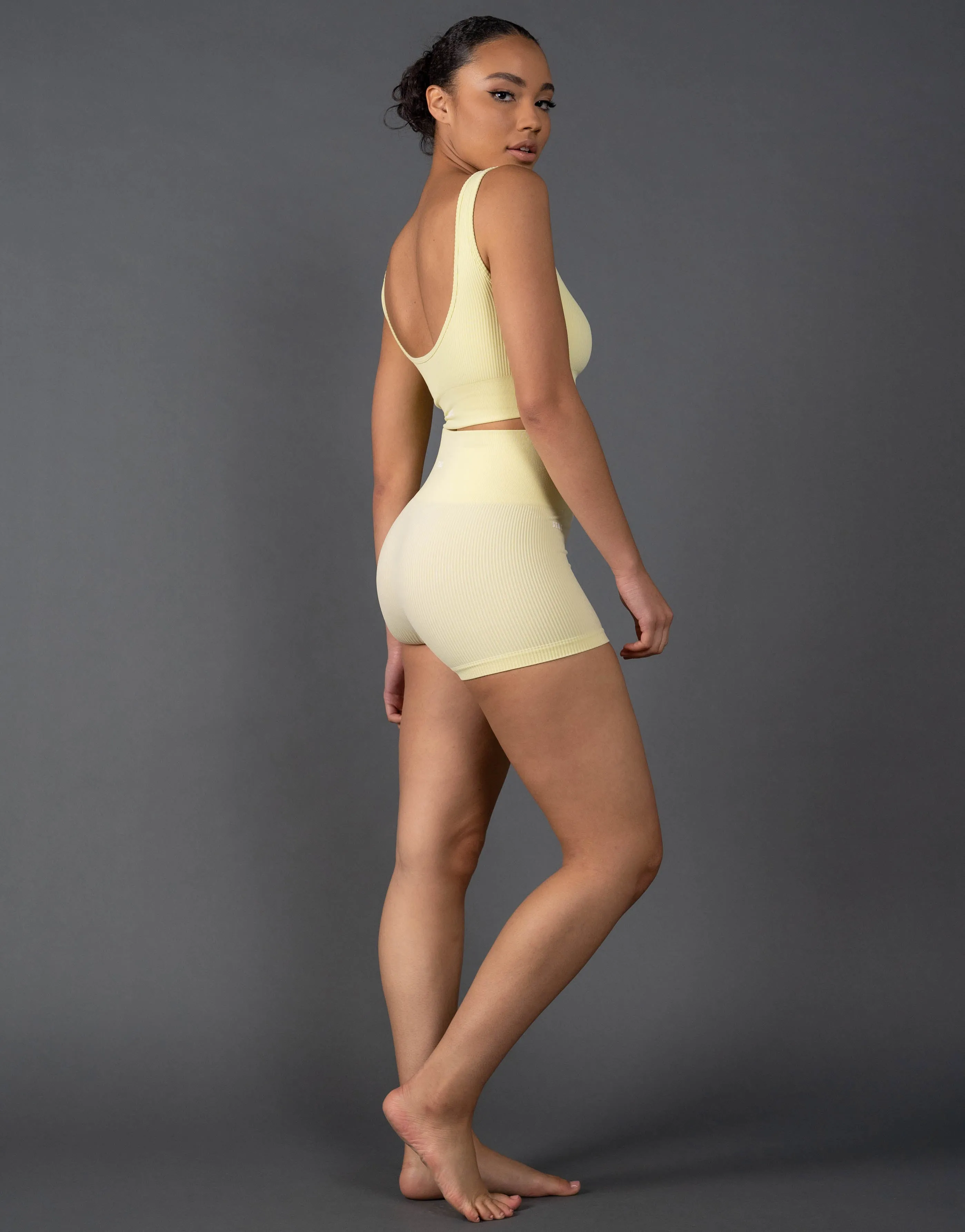 Premium Seamless Mini Lounge Shorts V5.1 - Lemon