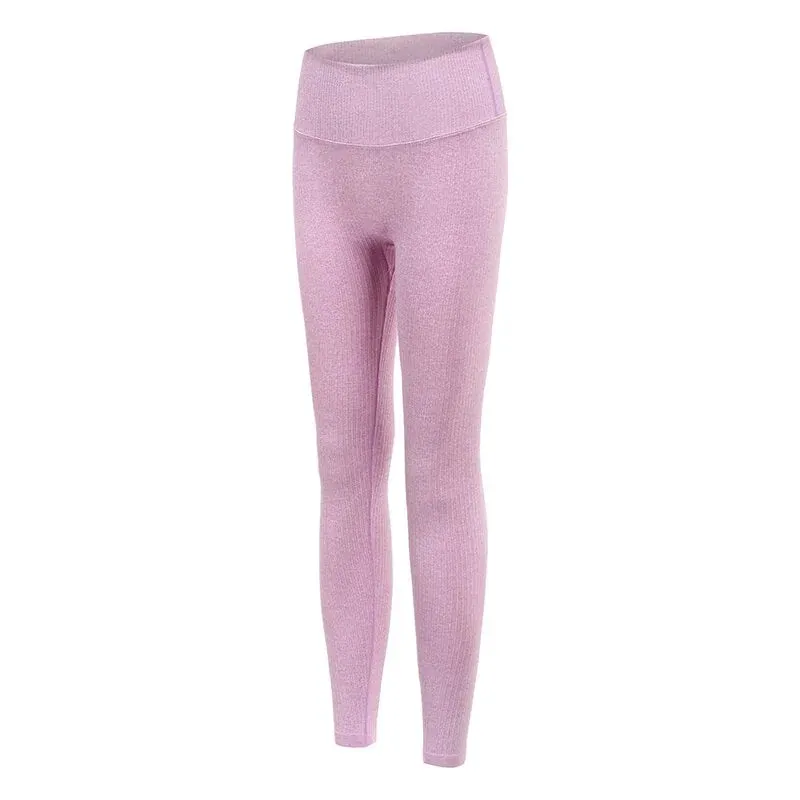 Purple Sculpt Ribbed Leggings