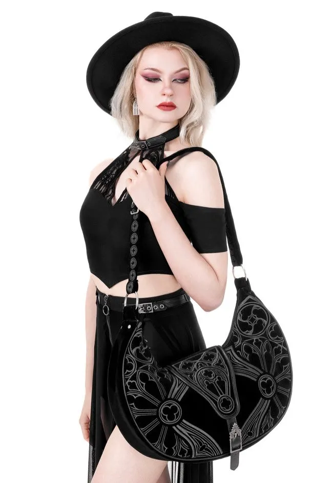 Restyle - Catacombs Cold Shoulder Black - Top