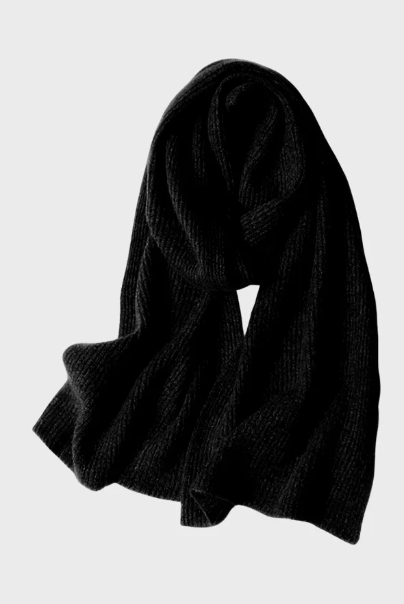 Ribbed Cashmere Scarf