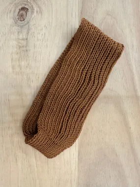 Ribbed Headband — Caramel