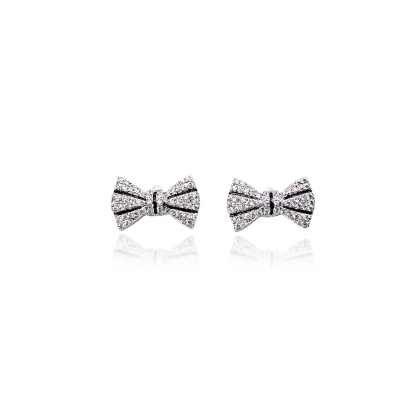 Ribbon Cubic Zirconia Earring