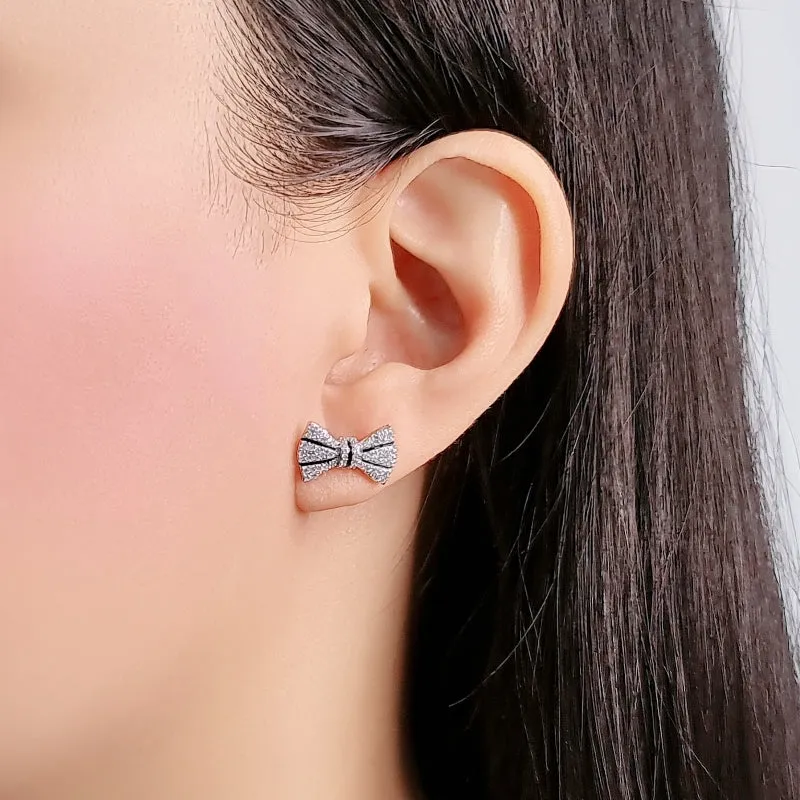 Ribbon Cubic Zirconia Earring