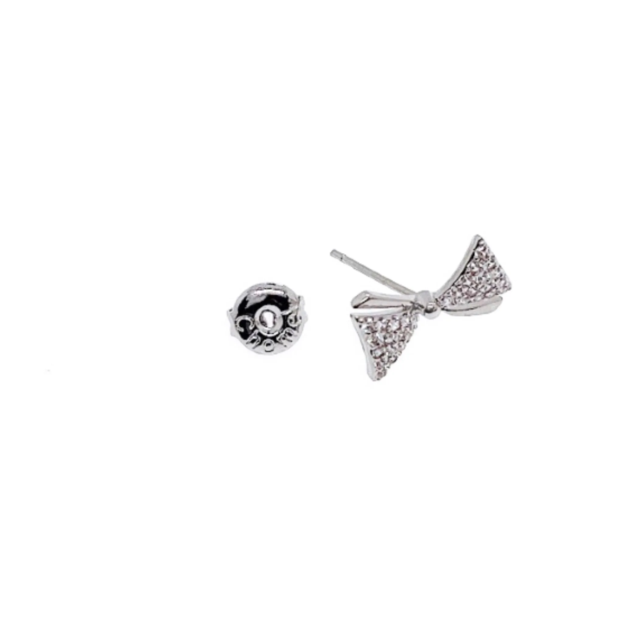 Ribbon Cubic Zirconia Earrings