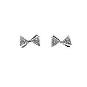 Ribbon Cubic Zirconia Earrings