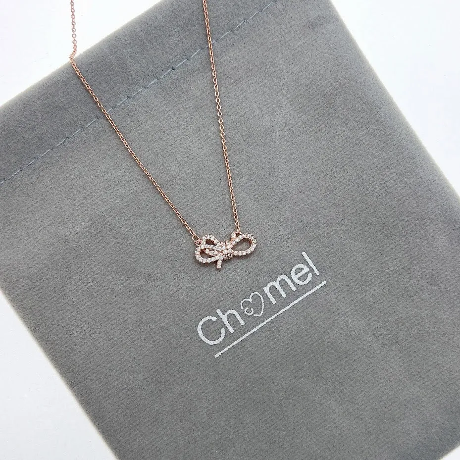 Ribbon Cubic Zirconia Necklace