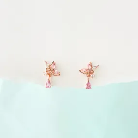 Rose Gold Myosotis Earrings