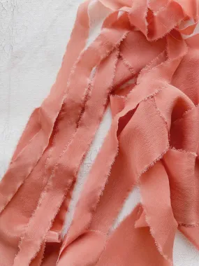 Rosy Coral Silk Classic Ribbon 496