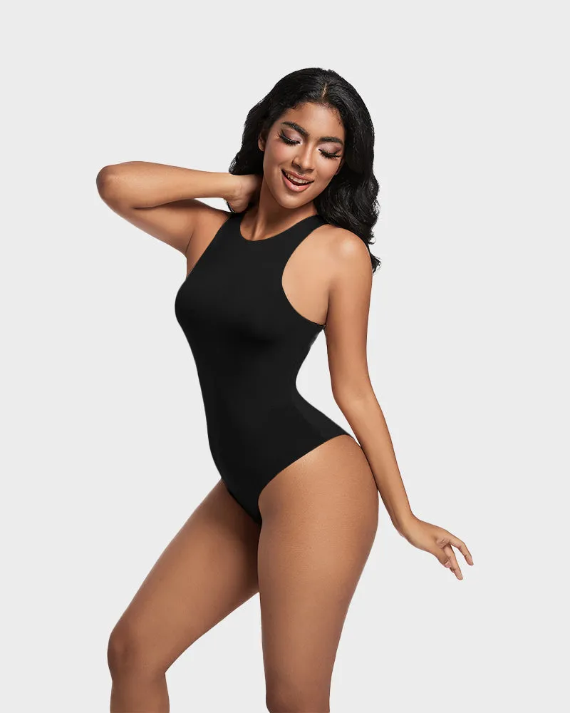 SheCurve®Seamless Sculpt Sleeveless Halter Neck Thong Bodysuit