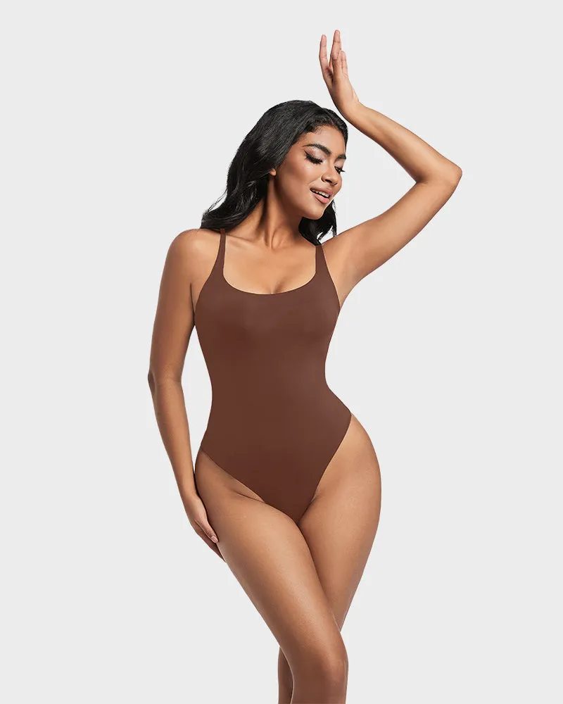 SheCurve®Seamless Sculpt Sleeveless Scoop Neck Thong Bodysuit