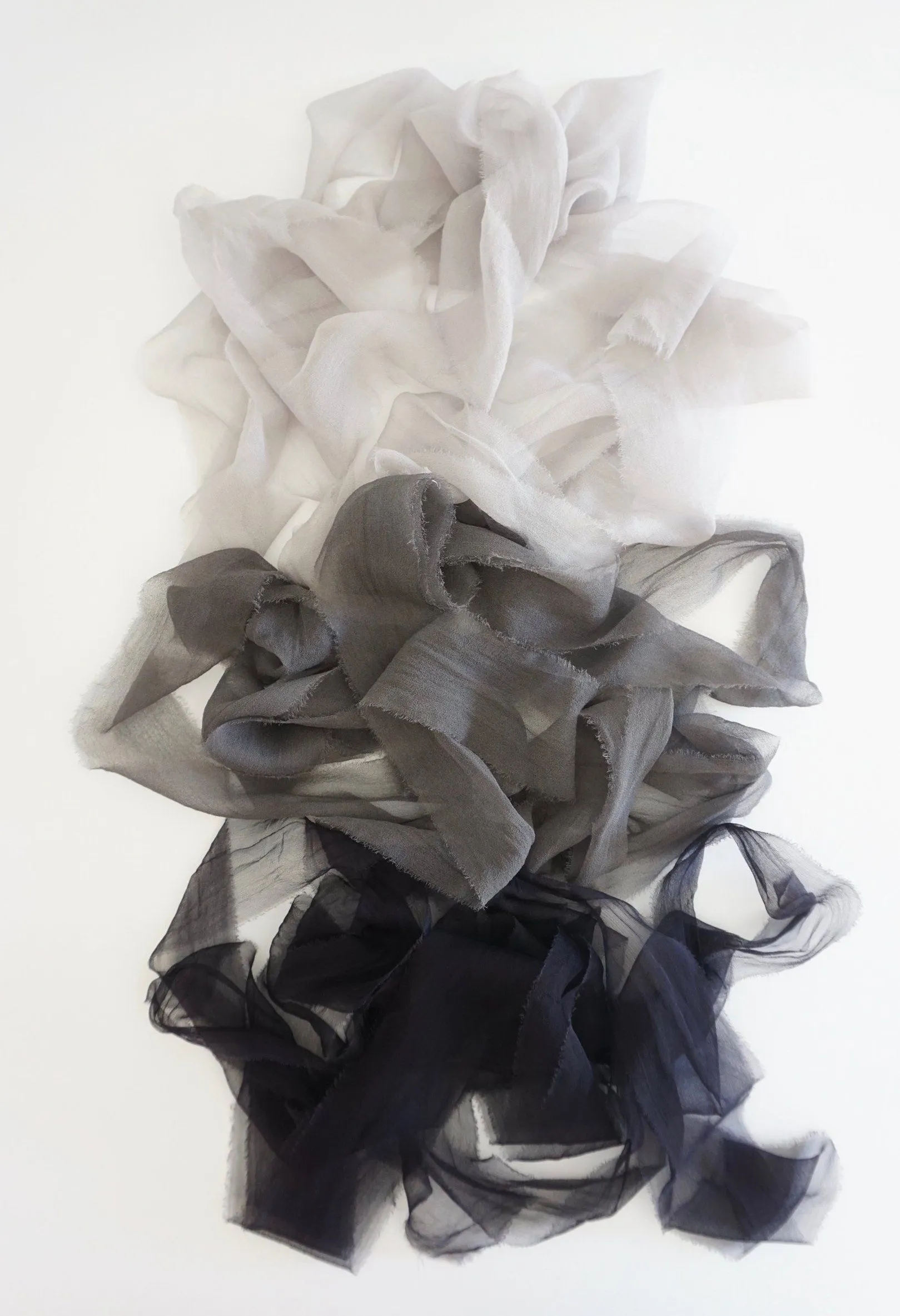 Silk Gossamer Ribbon in Charcoal