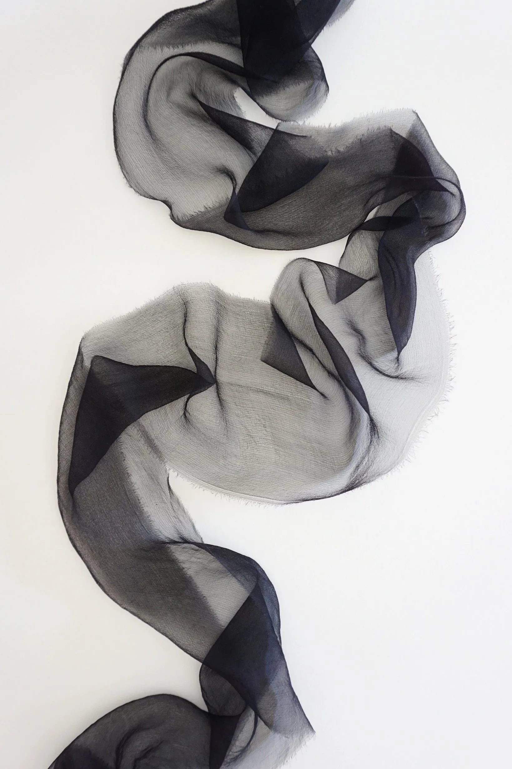 Silk Gossamer Ribbon in Charcoal