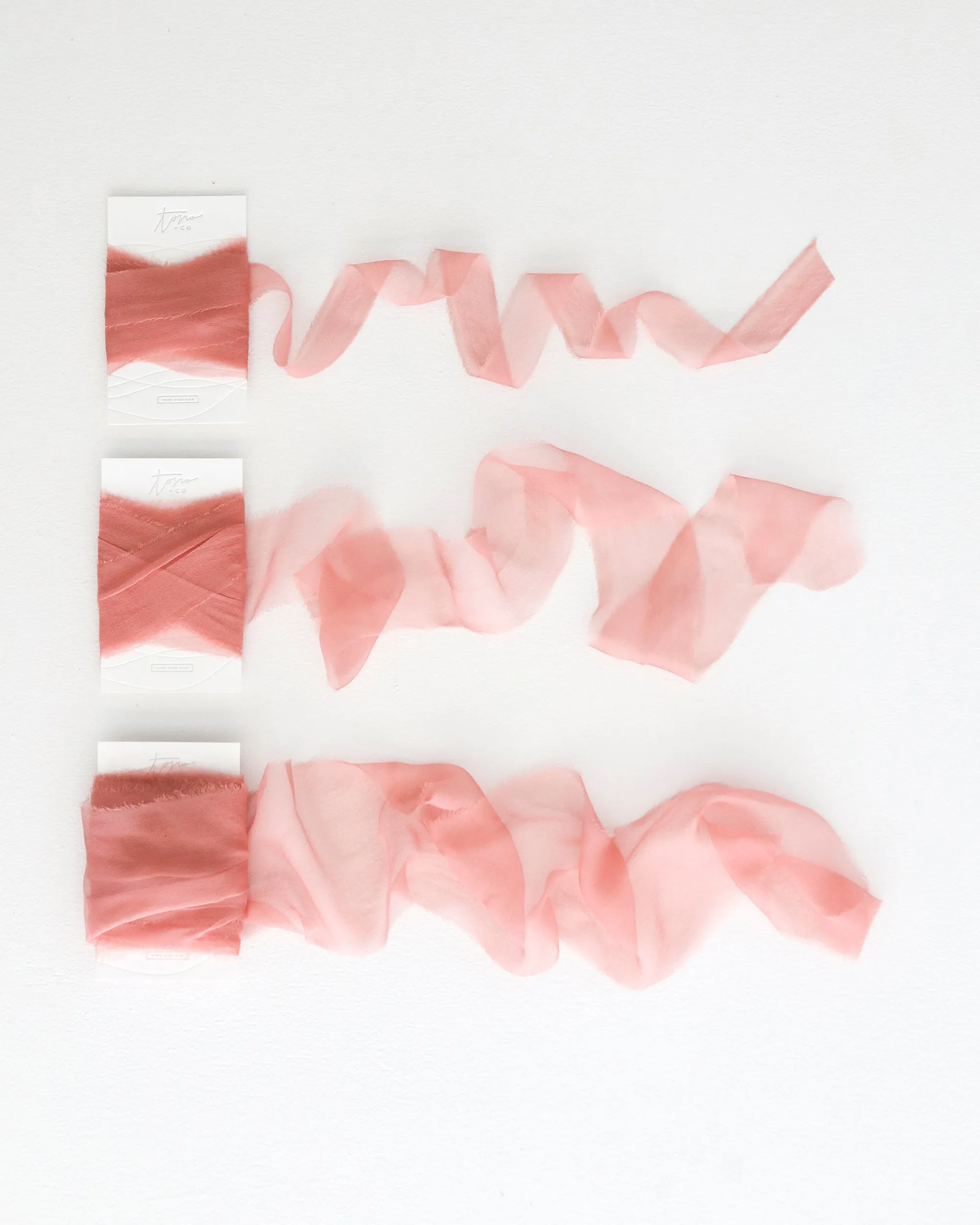 Silk Gossamer Ribbon in Coral