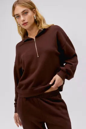 Solid Half Zip Sweatshirt