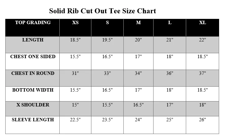 Solid Rib Cut Out Tee