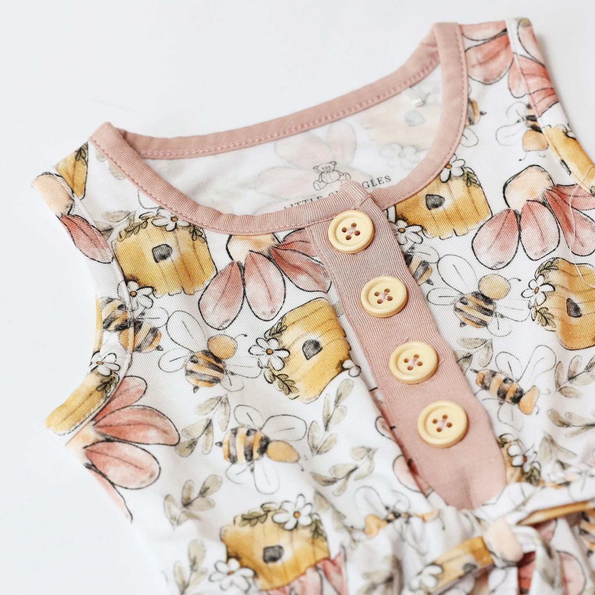 Spring Fever Busy Bee - Bamboo Bubble Romper