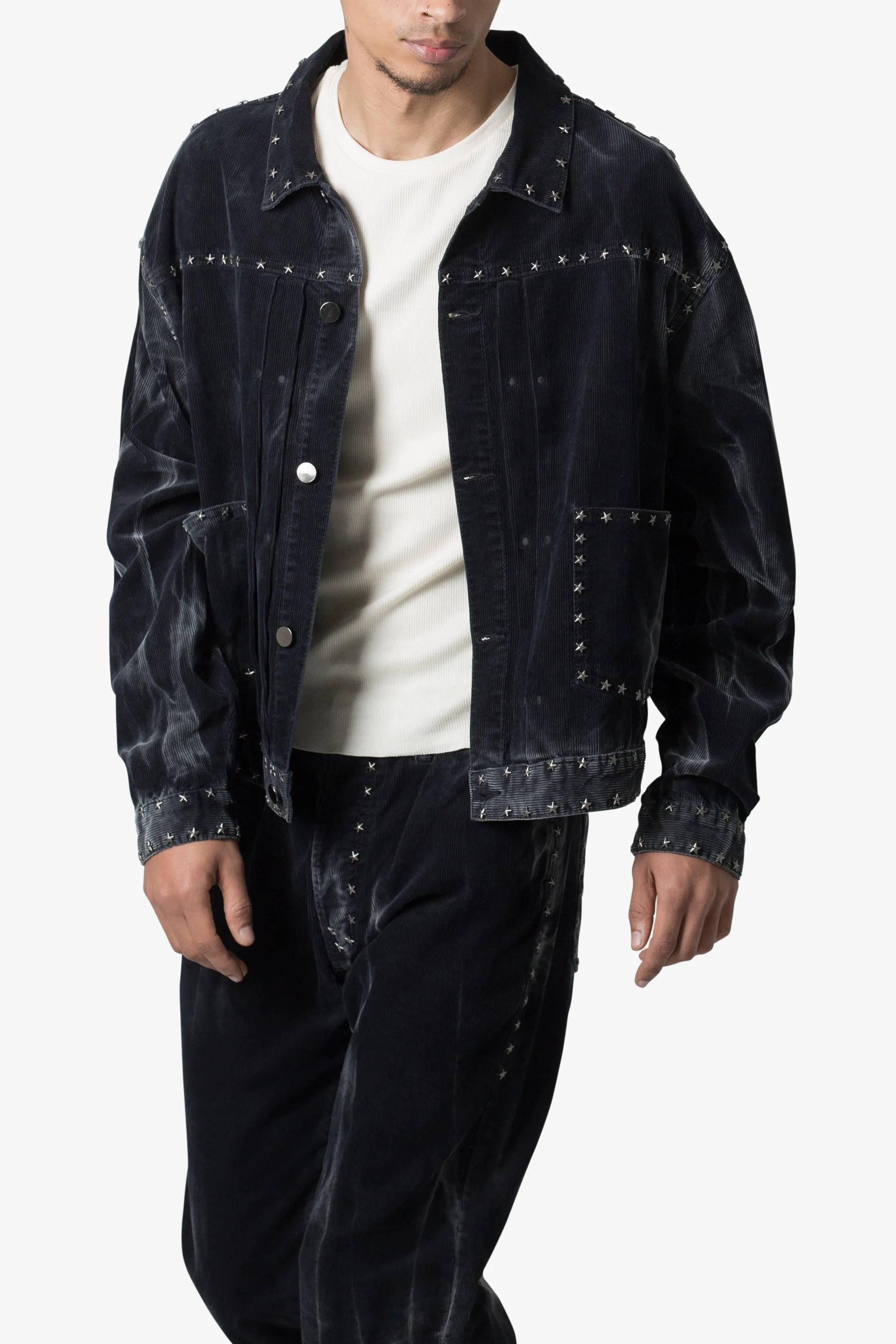 Star Studded Jacket - Washed Black