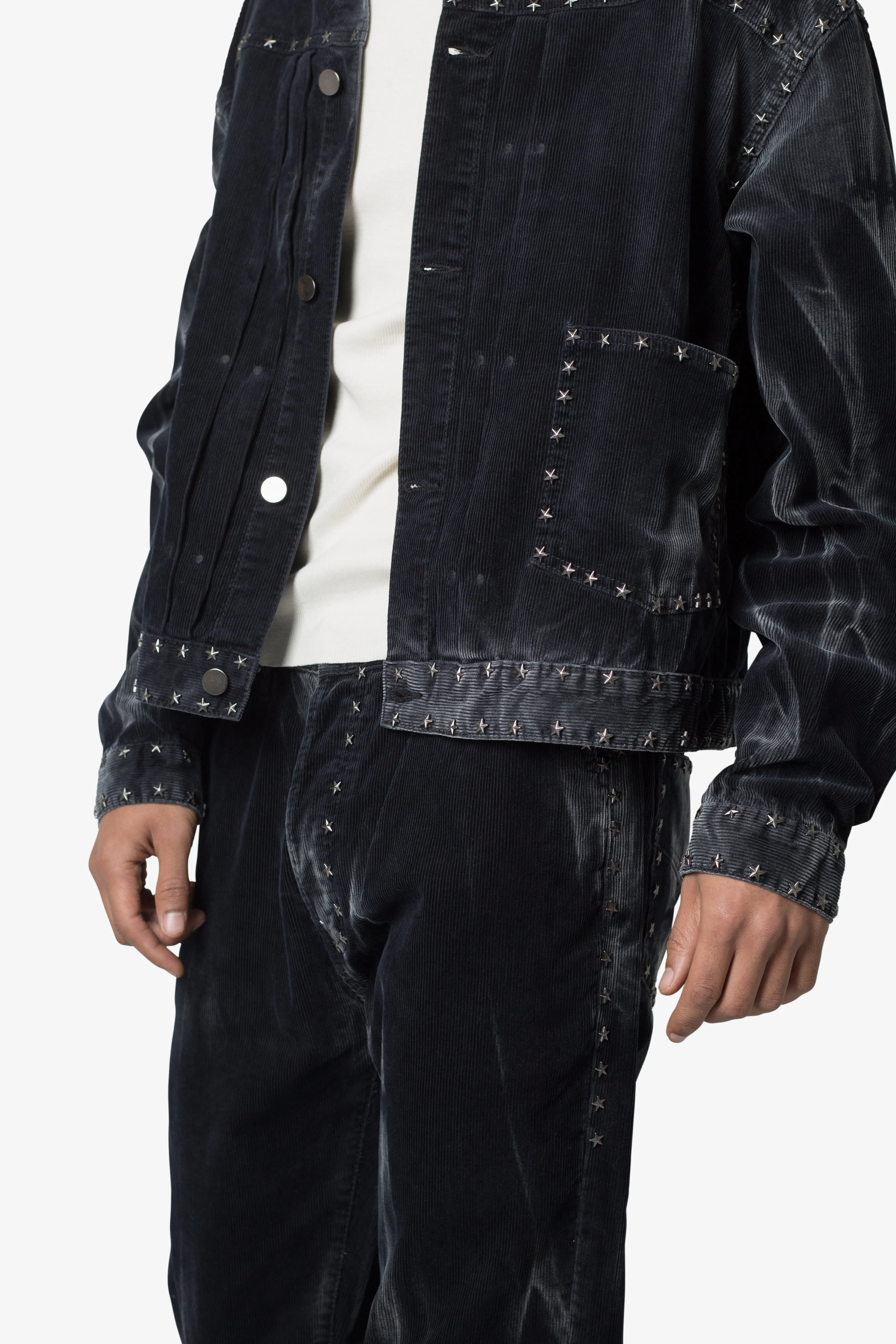 Star Studded Jacket - Washed Black