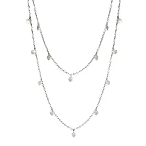 Sterling Silver Long Lotus Petal Chain